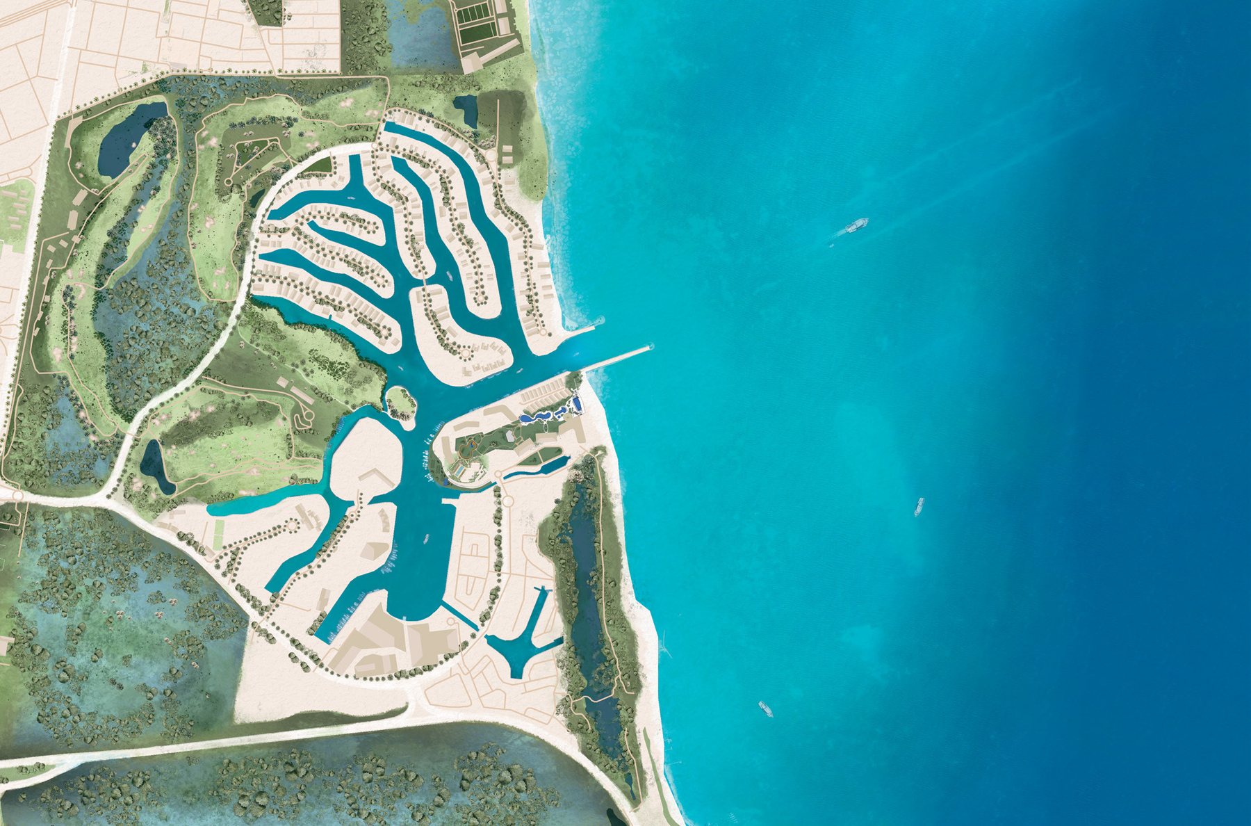 Марина Puerto Cancún — закрытый район внутри города